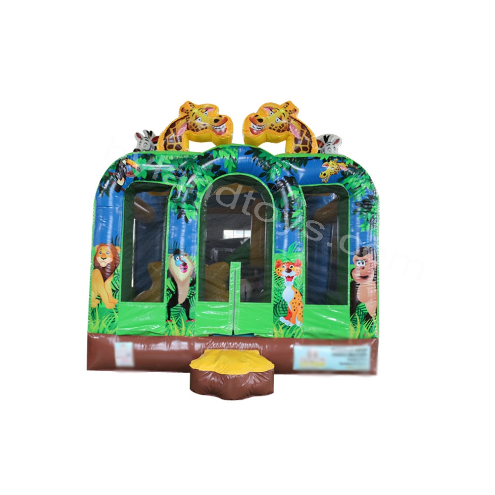 Zoo Combo Inflatable Castle with Slide