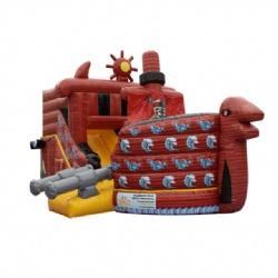 Customized Pirate Ship Inflatable Slide For Rental