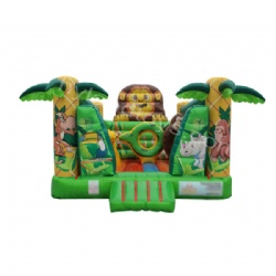 PVC Inflatable Bouncer with Lion Forest Design