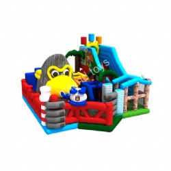 New Design Monkey Castle Jumping Inflatable Fun City Slide For Kids