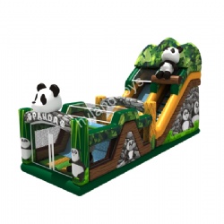 New Design Panda Inflatable Slide The City For Kids