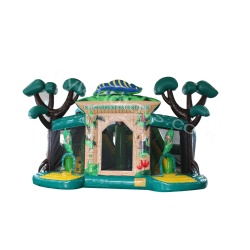 Jungle Combo Inflatable Castle with Slide