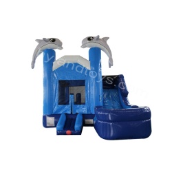 Dolphin Combo Inflatable Castle with Slide