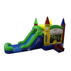 Crayon Combo Inflatable Castle with Slide